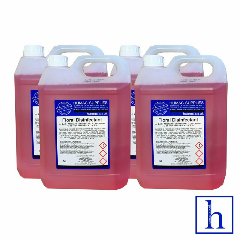 20L - FLORAL - Fresh Fragrance Disinfectant Deodoriser Cleaner - Wheelie Bin, Pet Kennel, Patio  - OLS