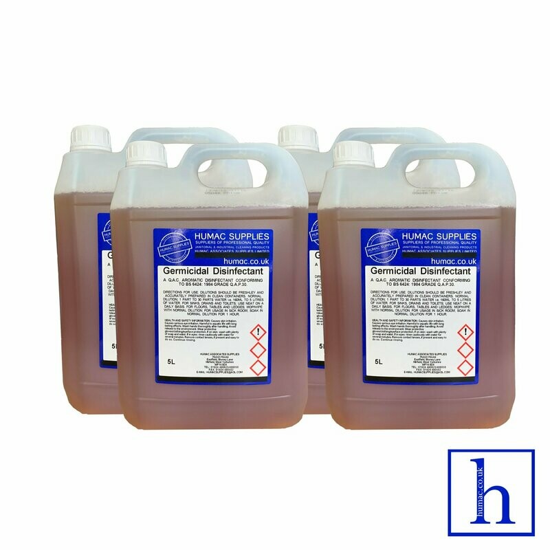 20L - GERMICIDAL - Fresh Fragrance Disinfectant Deodoriser Cleaner - Wheelie Bin, Pet Kennel, Patio  - OLS