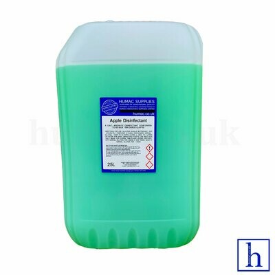 25L - APPLE - Fresh Fragrance Disinfectant Deodoriser Cleaner - Wheelie Bin, Pet Kennel, Patio - OLS