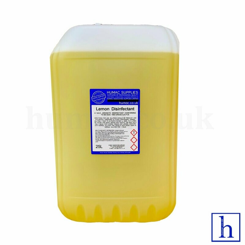 25L - LEMON - Fresh Fragrance Disinfectant Deodoriser Cleaner - Wheelie Bin, Pet Kennel, Patio - OLS