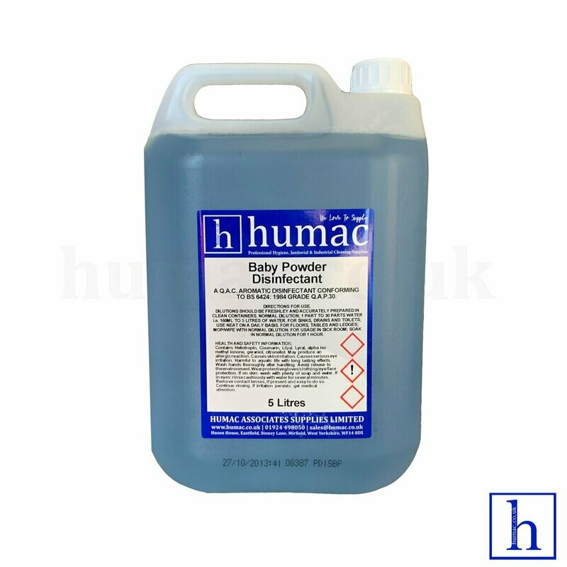 5L - BABY POWDER DISINFECTANT - Fresh Fragrance Deodoriser Cleaner - Wheelie Bin, Pet Kennel, Patio - OLS