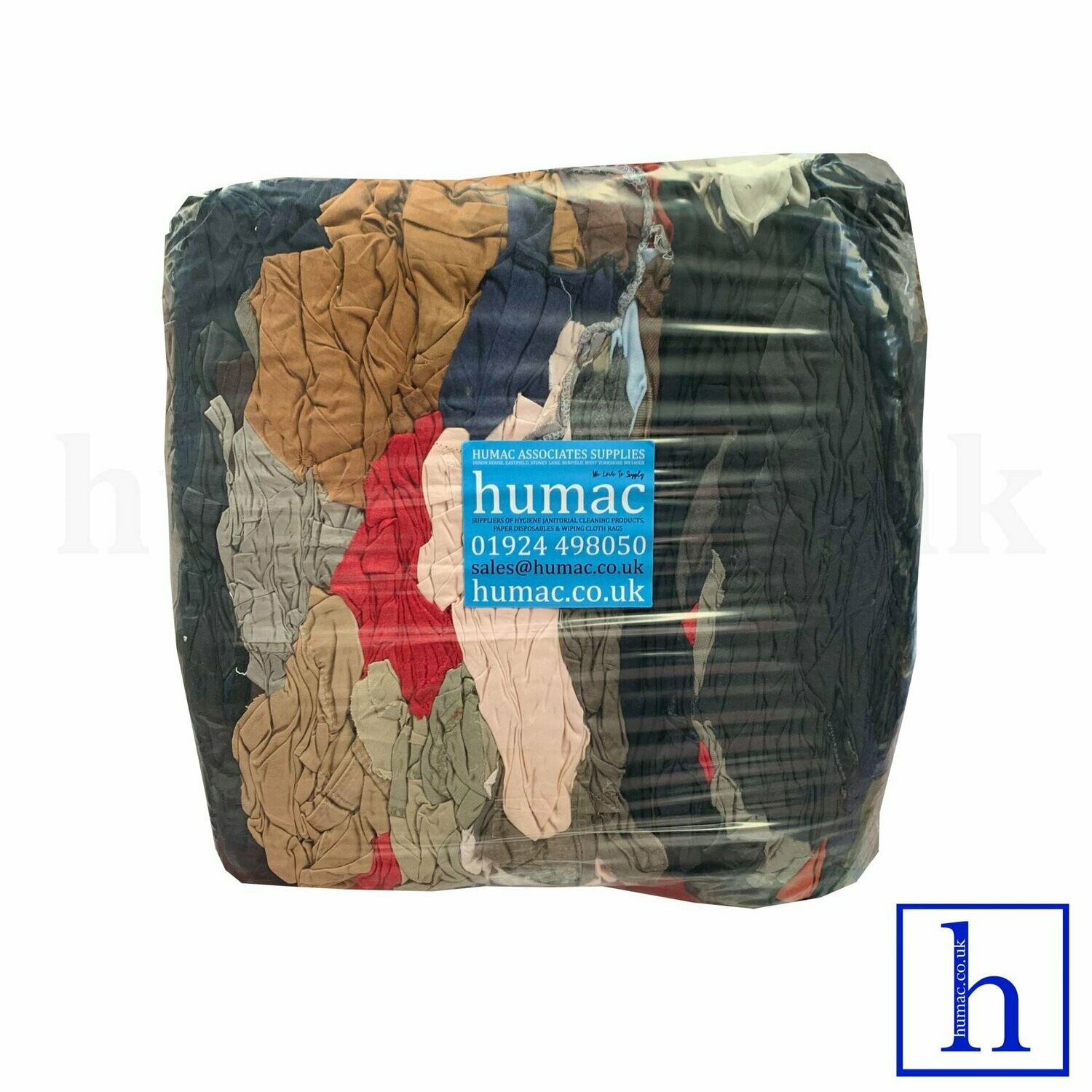 10KG - Cottons Mix - General Mixed Cotton Wiper - Wiping Cloth Rags - HUMAC