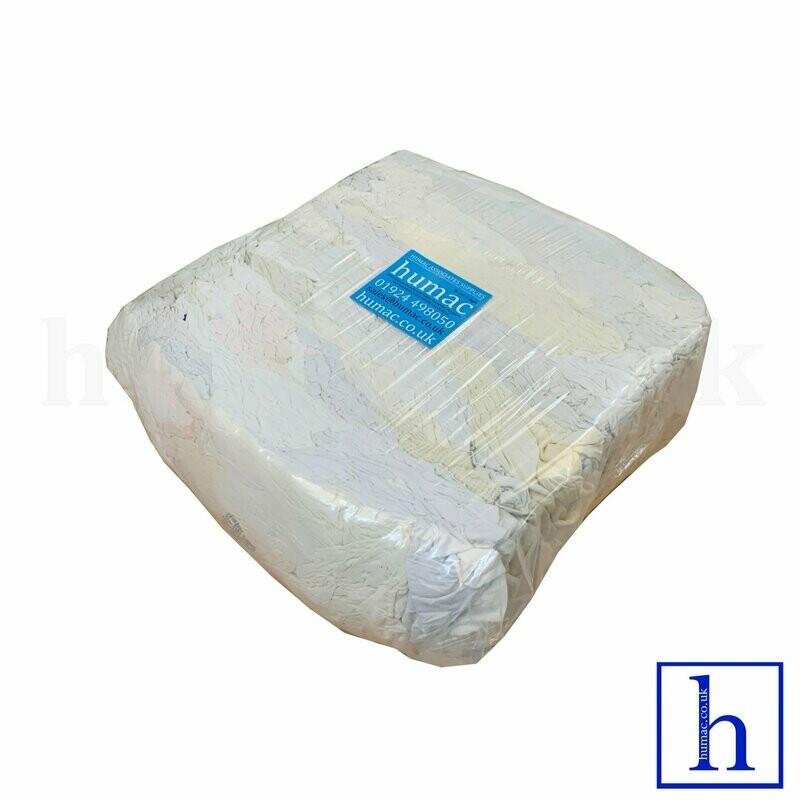 10KG WHITE TSHIRT HOSIERY - WIPING CLOTH RAGS - OLS