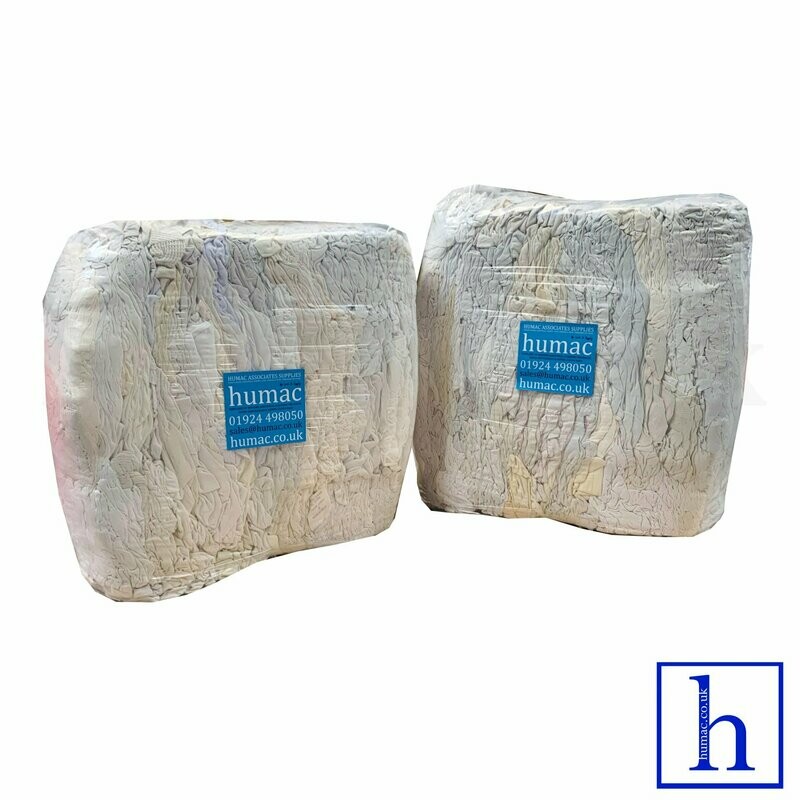 20KG WHITE TSHIRT HOSIERY - WIPING CLOTH RAGS - OLS