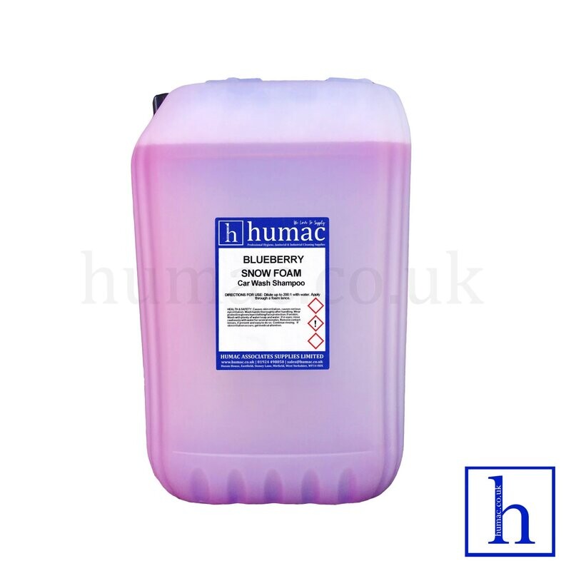 25L - BLUEBERRY HI FOAM SNOW FOAM SHAMPOO SOAP 25 LITRE DRUM VEHICLE CAR WASH DETAIL - BBHF - HUMAC