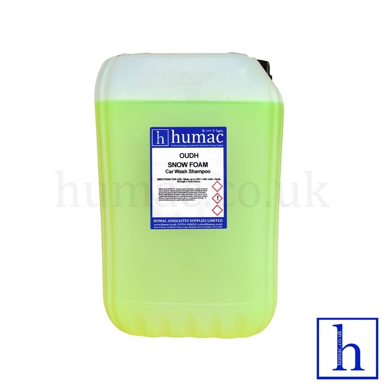 25L - OUDH / OUD FRAGRANCE - HI FOAM SNOW FOAM SHAMPOO SOAP 25 LITRE DRUM VEHICLE CAR WASH DETAIL HUMAC