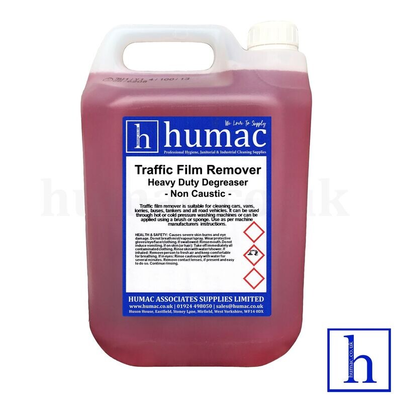 5L - TFR Traffic Film Remover Non Caustic Drum Heavy Duty Degreaser Wash 5 LITRES  - HUMAC