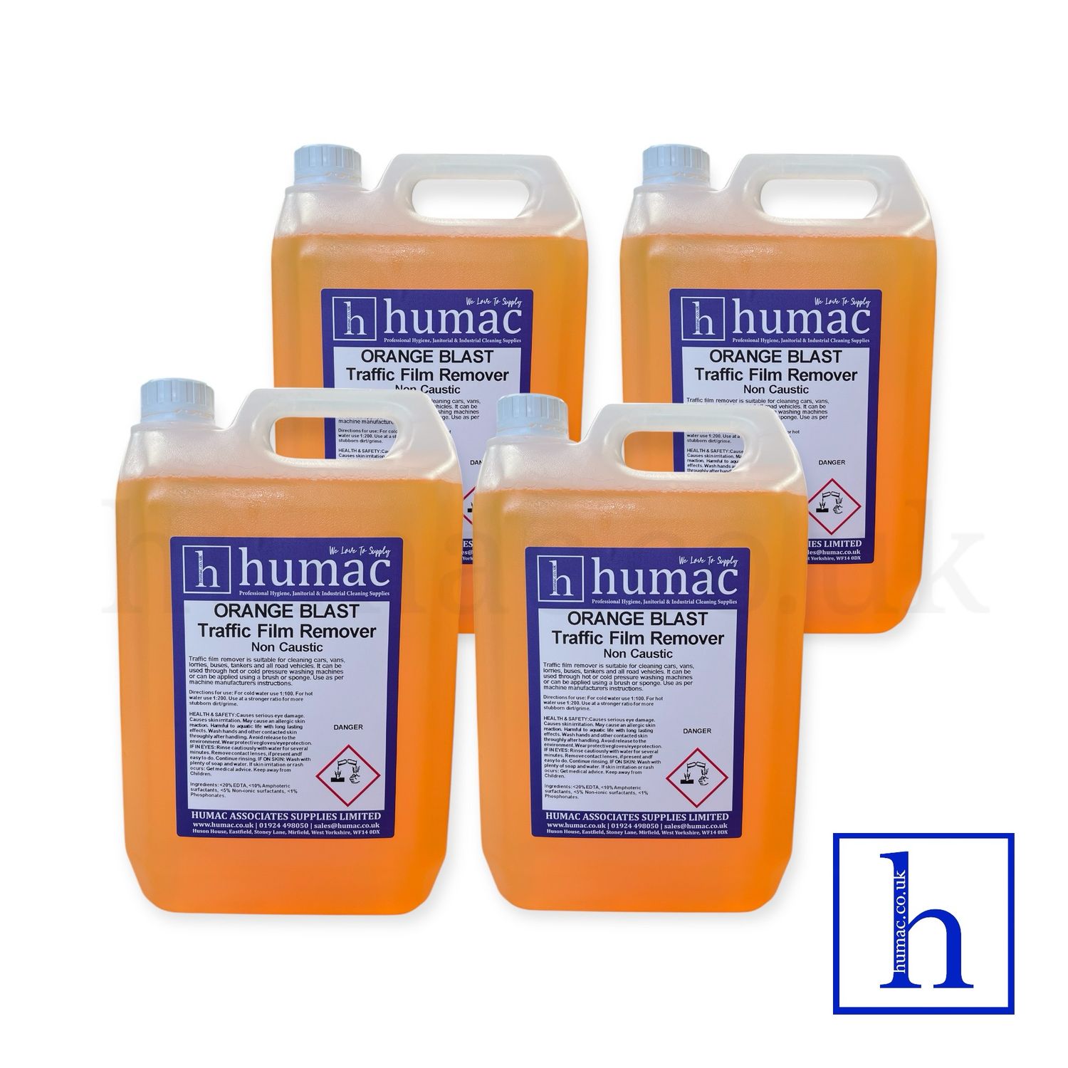 20L - ORANGE TFR Traffic Film Remover Non Caustic 5L Heavy Duty Degreaser Dirt Muck 20 Litres - HUMAC