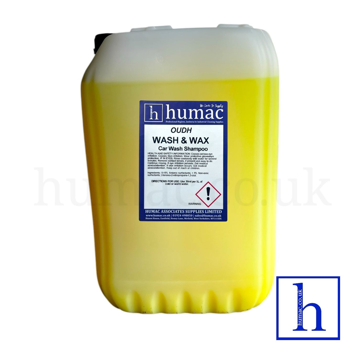 25L - OUDH - CAR WASH & WAX Shampoo Clarifier PH Neutral Non Caustic OUD - HUMAC