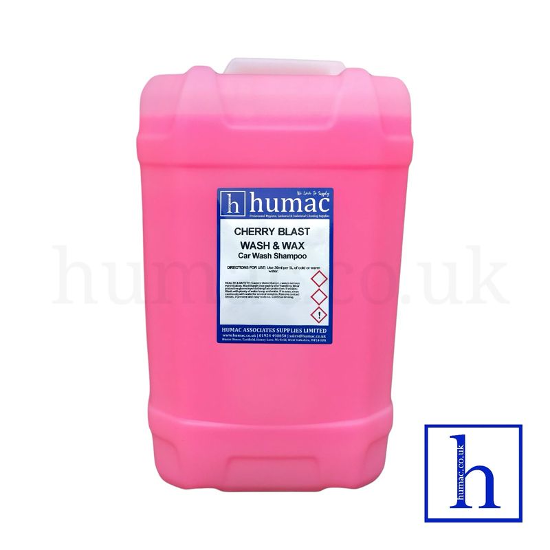 25L - CHERRY - CAR WASH & WAX - Shampoo Clarifier PH Neutral Non Caustic - HUMAC