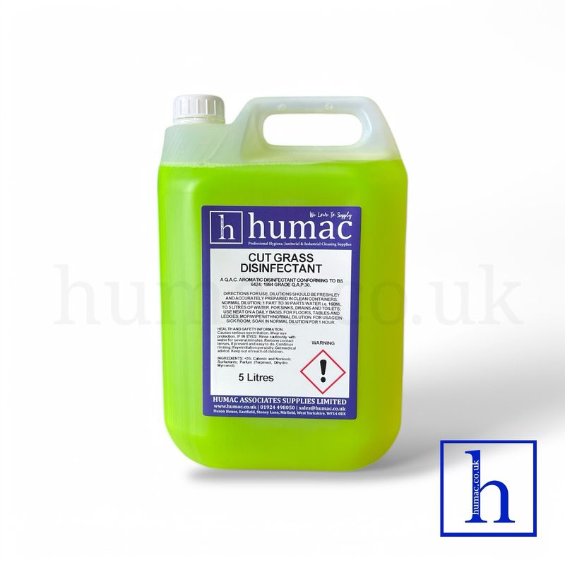 5L - CUT GRASS - ARTIFICIAL GRASS  DISINFECTANT - Fresh Fragrance Deodoriser Cleaner - Wheelie Bin, Pet Kennel, Patio - OLS