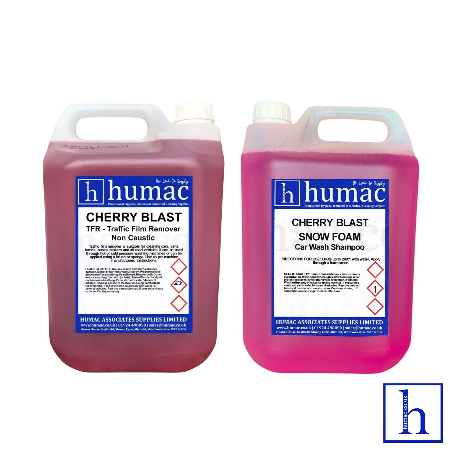 5L - CHERRY SNOW FOAM & TFR Traffic Film Remover Non Caustic - Hifoam Car Shampoo - HUMAC
