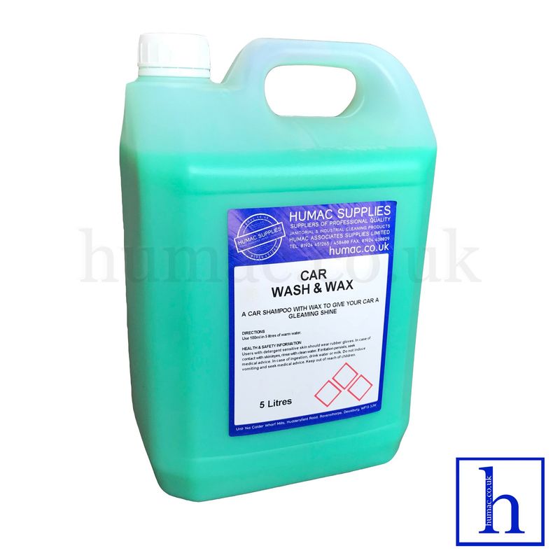 5L - PROFESSIONAL CAR WASH & WAX - Shampoo Clarifier PH Neutral Non Caustic - HUMAC