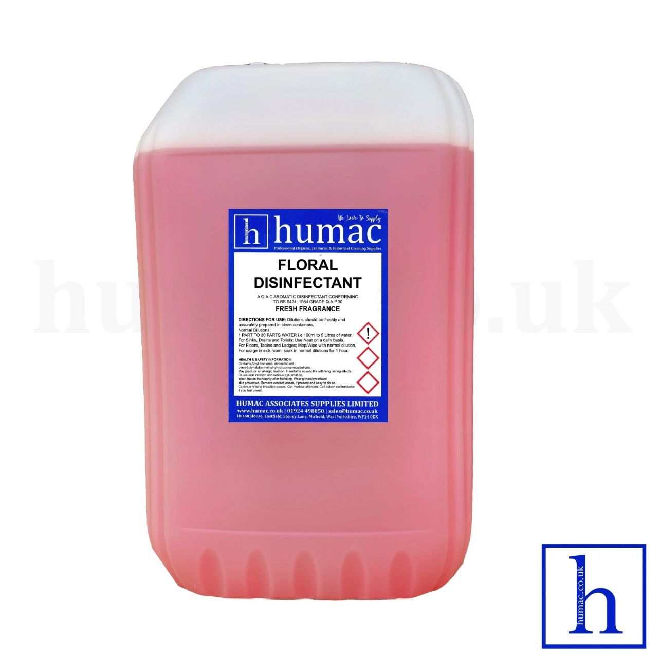25L - FLORAL DISINFECTANT - Fresh Fragrance Disinfectant Deodoriser Cleaner - Wheelie Bin, Pet Kennel, Patio - OLS