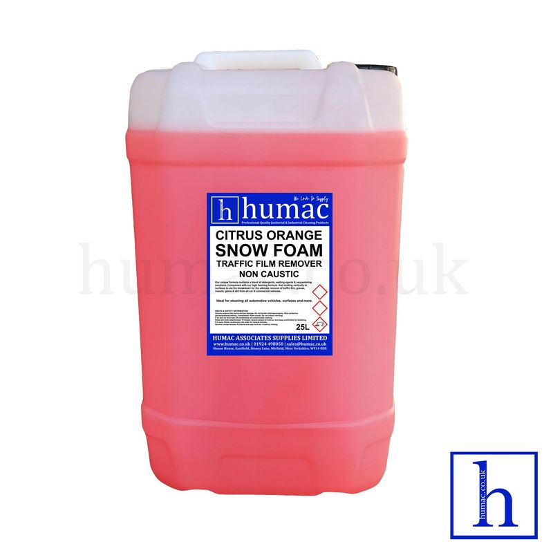 25L - CITRUS ORANGE SNOW FOAM TFR TRAFFIC FILM REMOVER NON-CAUSTIC TFR (CITRUS) - OLS
