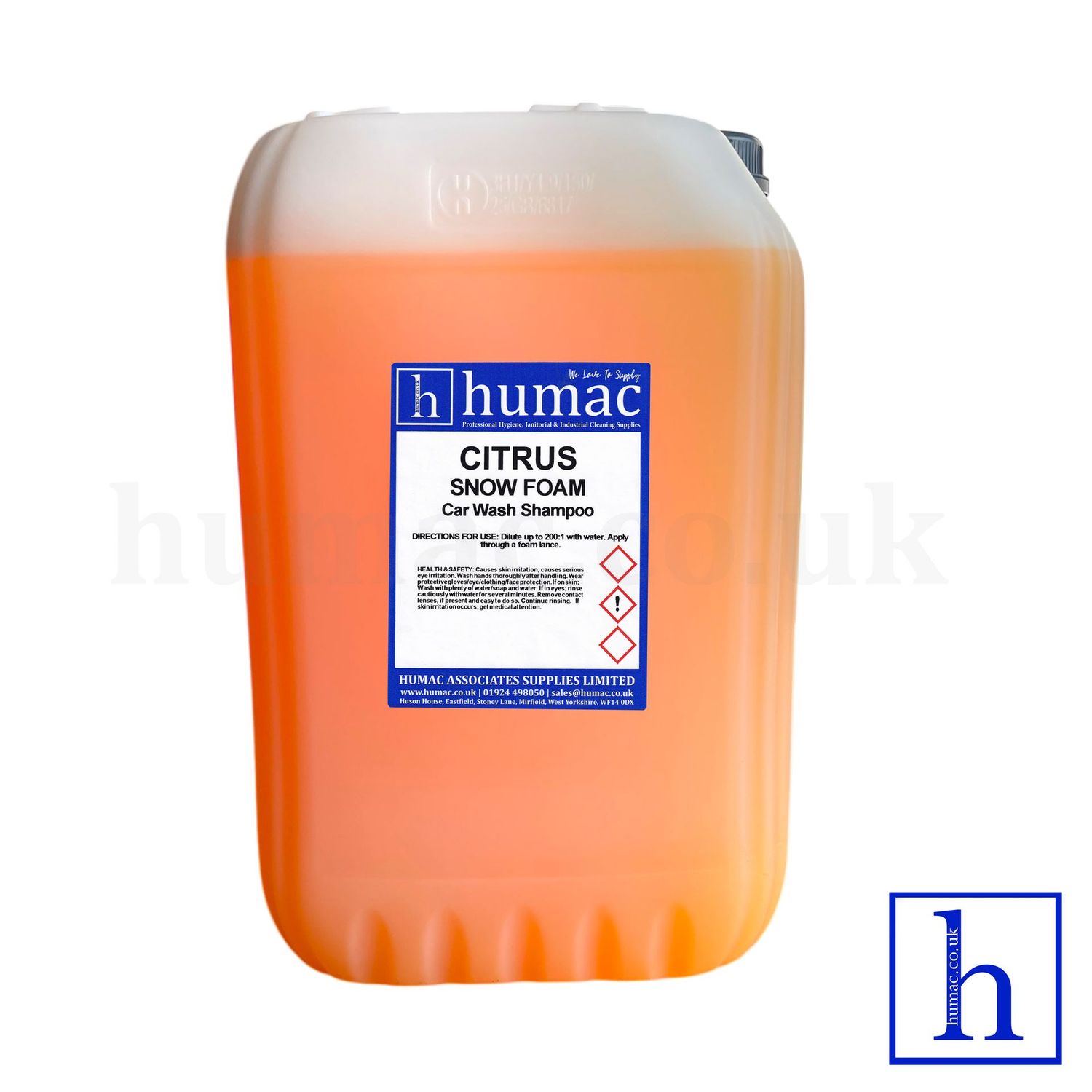 25L - CITRUS - HI FOAM SNOW FOAM SHAMPOO SOAP 25L DRUM VEHICLE CAR WASH - HUMAC 25L - CITRUS - HI FOAM SNOW FOAM SHAMPOO SOAP 25L DRUM VEHICLE CAR WASH - HUMAC