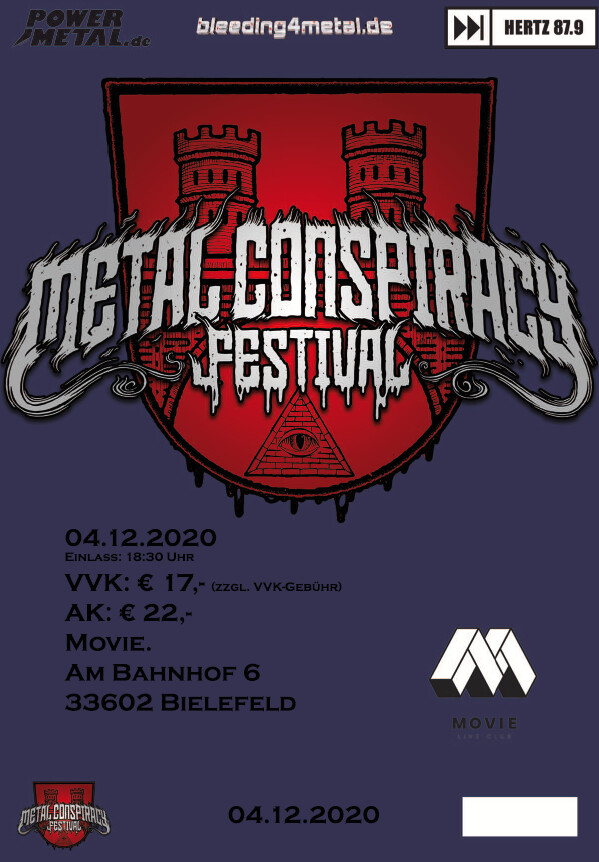Metal Conspiracy Festival, Tagesticket, Freitag, 04.12.2020 Metal Conspiracy Festival, Tagesticket, Freitag, 04.12.2020