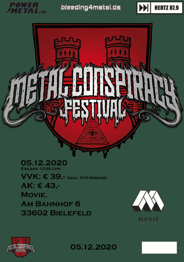 Metal Conspiracy Festival, Tagesticket, Samstag, 05.12.2020 Metal Conspiracy Festival, Tagesticket, Samstag, 05.12.2020