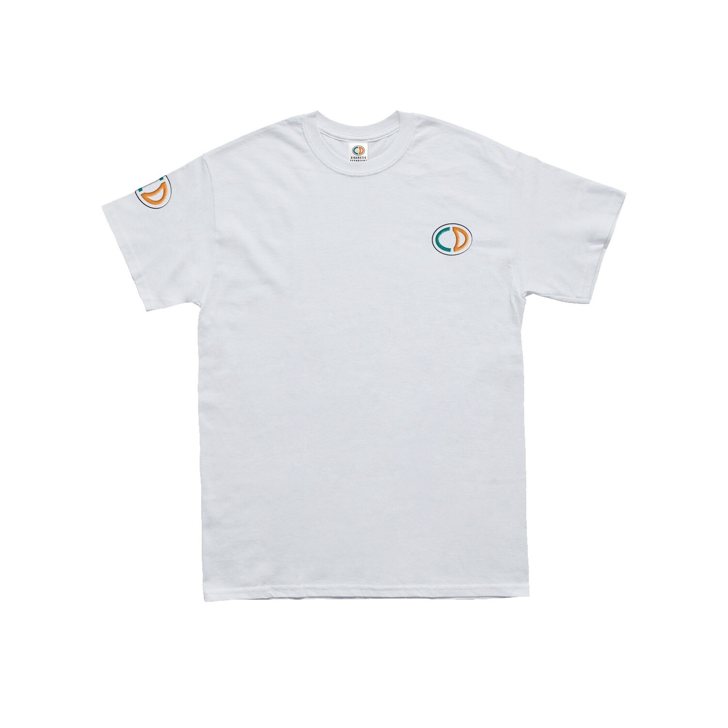 Embroidered Logo Tee - WHITE
