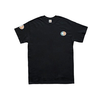 Embroidered Logo Tee - BLACK