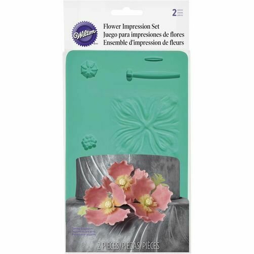 WILTON 409-2530 Juego De Placas de Silicon Impresión De Flores