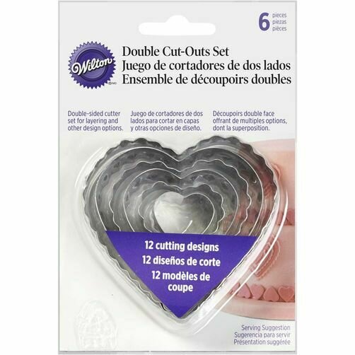 WILTON 417-2588 Cortador De Fondant Doble Corazon