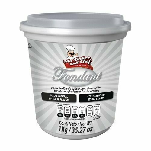 MA BAKER&CHEF FOPA03-1000 Fondant Blanco 1 Kg