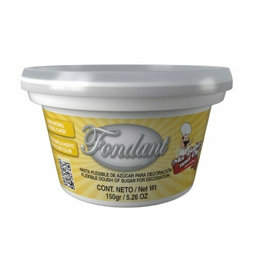 MA BAKER&CHEF FOPA03AMHU-150 Fondant Amarillo Huevo 150 Grs