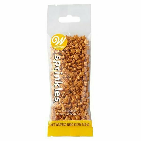 WILTON 710-4104 Estrellas Doradas Para Decorar 32 gr.