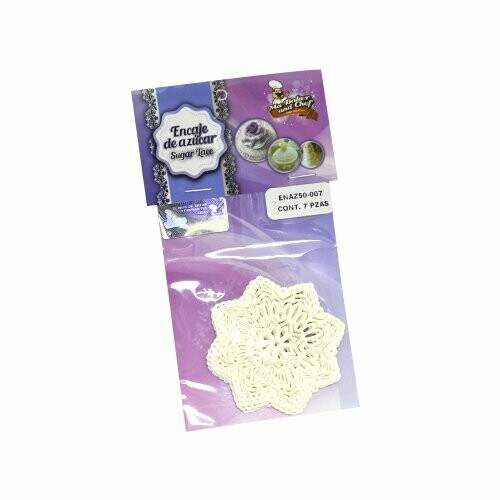 ENAZ50-007 Encaje circular BLANCO 6cm