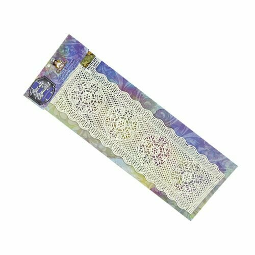 ENAZ31-003  Encaje rectangular BLANCO 37cm