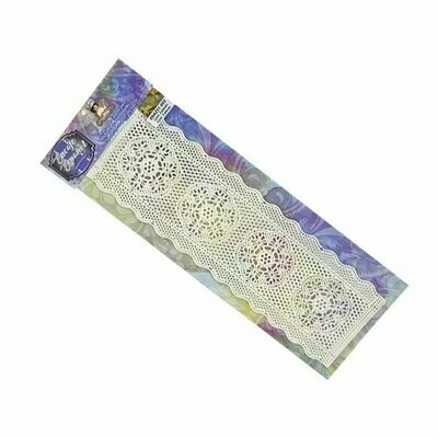 ENAZ31-003  Encaje rectangular BLANCO 37cm