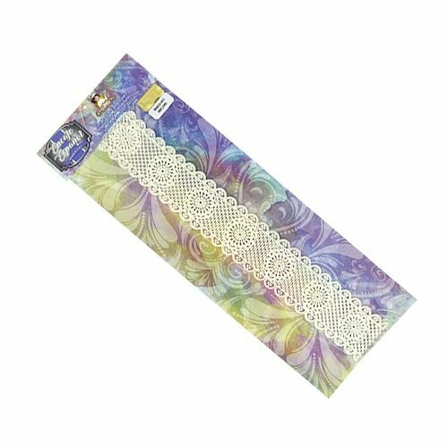 ENAZ21-003 Encaje rectangular BLANCO 37cm