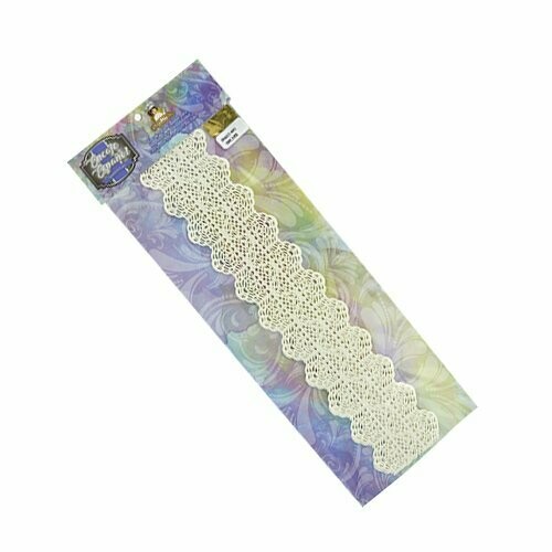 ENAZ27-003 Encaje rectangular BLANCO 37cm