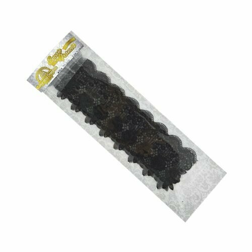 51-003/N Encaje rectangular NEGRO 36cm