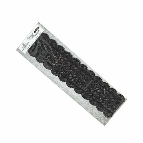 81-003/N  Encaje rectangular NEGRO 36cm