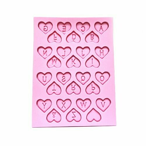 MSC448 molde de silicon de ABECEDARIO de CORAZON
