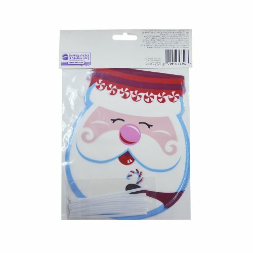 WILTON 1912-3302 Bolsa de celofán de CARA DE SANTA NAVIDAD