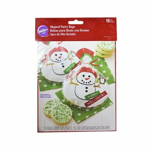 WILTON 1912-3372 Bolsa de celofán de MONO NIEVE NAVIDAD