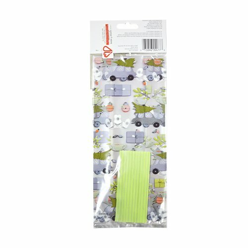WILTON 1912-0-0087 Bolsa de celofán carrito con árbol NAVIDAD