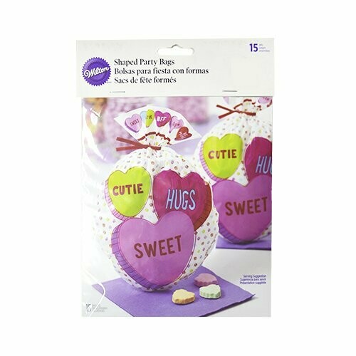 WILTON 1912-9803 Bolsa de celofán de CORAZON DULCE SAN VALENTIN