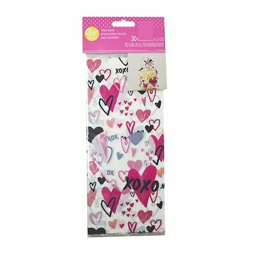 WILTON 1912-4307 Bolsa de celofán de VENTANA CORAZON SAN VALENTIN