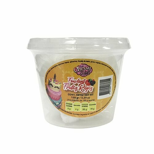 FONFR-150 Fondant blanco sabor FRUTOS ROJOS 150gr