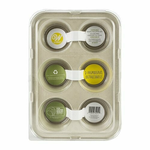 WILTON 1912-4291 Moldes desechables con tapa para cupcakes