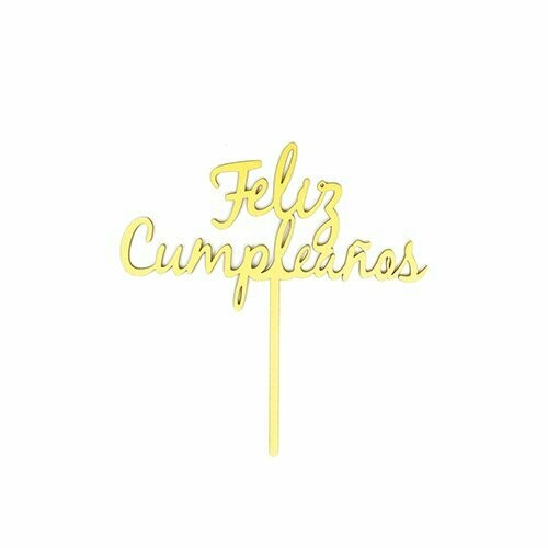 BAKE DARLING BDLG-001 Letrero Feliz Cumpleaños Gold