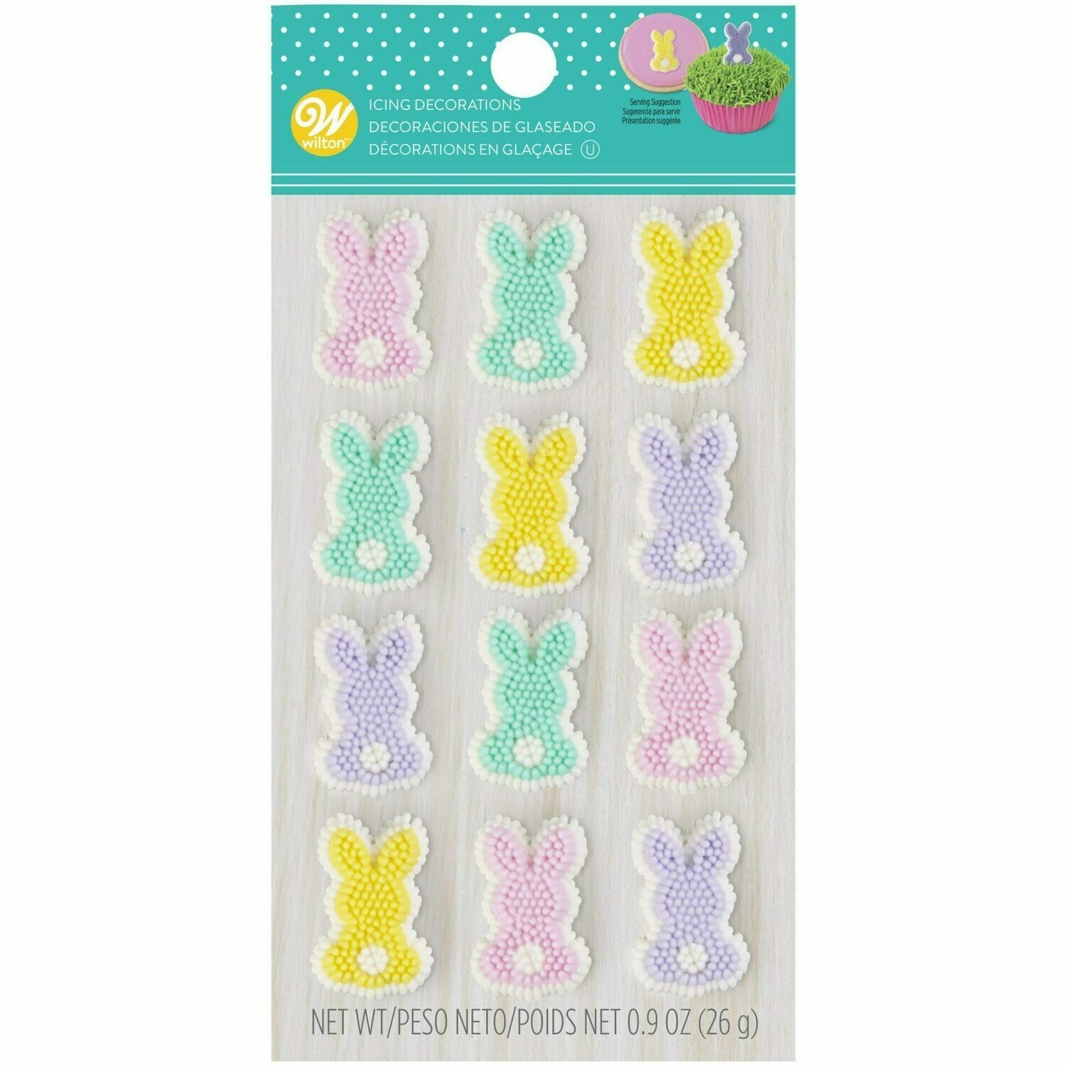 WILTON 710-4380 Figura Azucar Conejos Pascua