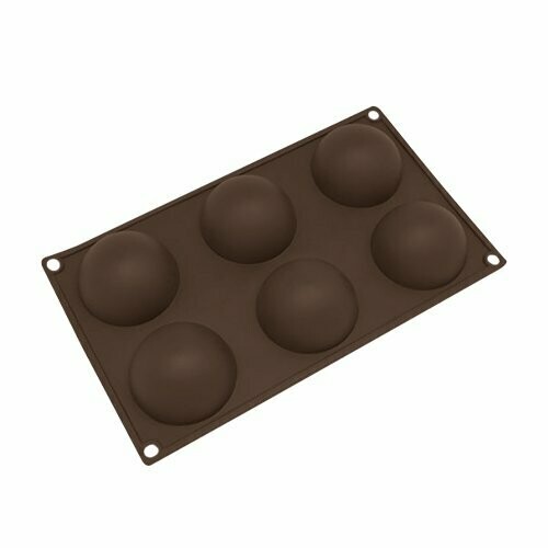 SIL001128 Molde De Silicon Media Esfera 6 Cav 6.5 x 3 cm
