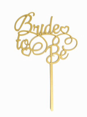 BAKEDARLING BDLG-018 Letrero Bride to Be Gold