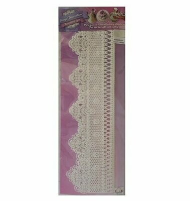 Enaz30-003 Encaje rectangular BLANCO 37cm