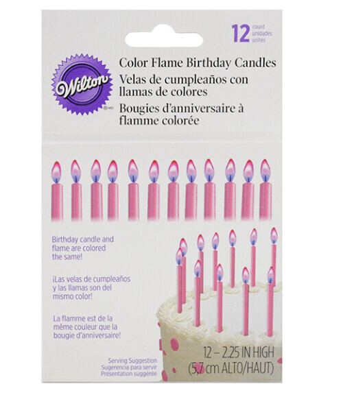 WILTON 2811-3696 Vela Flama Rosa